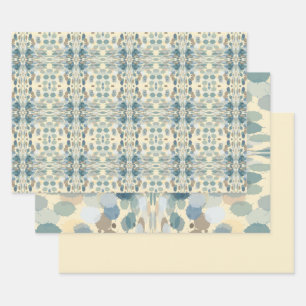 Sommerzeit Fun Ocean Spray Spritzer Abstrakt Art Geschenkpapier Set