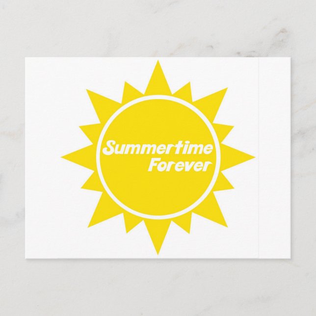 Sommerzeit für immer postkarte (Vorderseite)