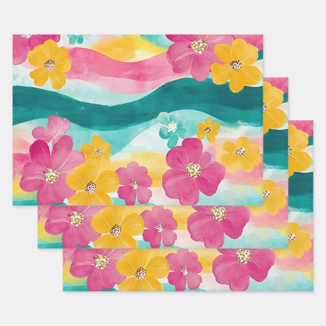 Sommerzeit Geschenkpapier Set (Set)