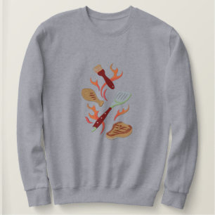 Sommerzeit GRILLEN Besticktes Sweatshirt