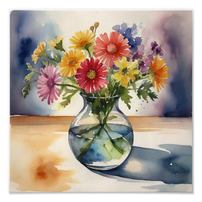 Sommerzeit in einer Vase Fotodruck (Vorne)