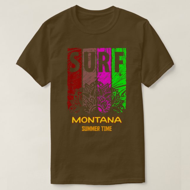 SOMMERZEIT IN MONTANA T-Shirt (Design vorne)