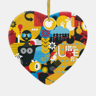 Sommerzeit Keramik Ornament