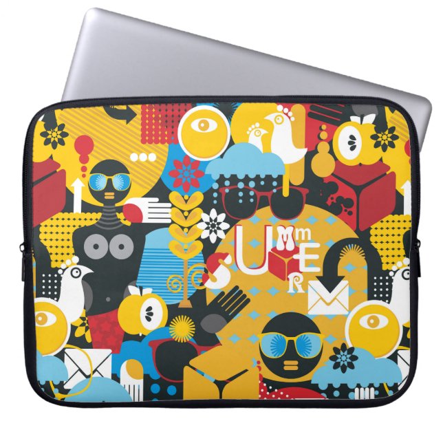Sommerzeit Laptopschutzhülle (Vorderseite)
