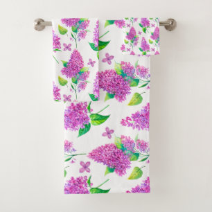 Sommerzeit Lila Lilacs Badezimmer Handtuchskarte S Badhandtuch Set