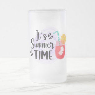 Sommerzeit Mattglas Bierglas