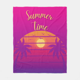 Sommerzeit Ombre Lila Fleecedecke