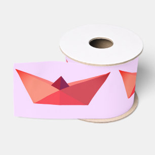 Sommerzeit, Origami Hat Wide Grosgrain Ribbon Ripsband