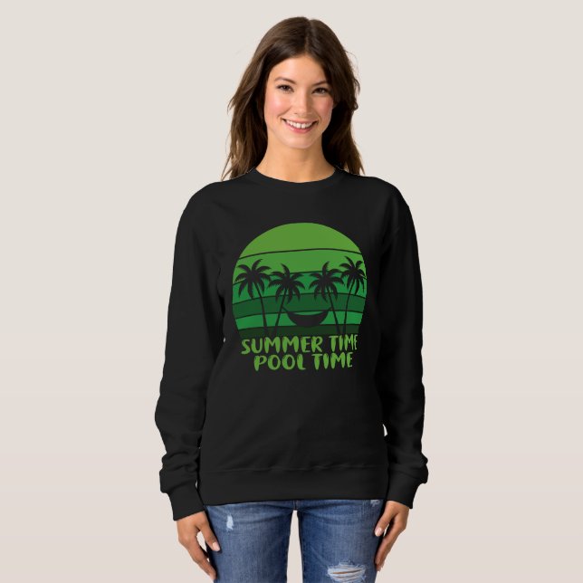 SOMMERZEIT POOL ZEIT. SWEATSHIRT (Vorne ganz)