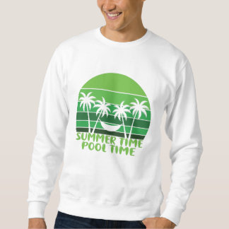 SOMMERZEIT POOL ZEIT. SWEATSHIRT