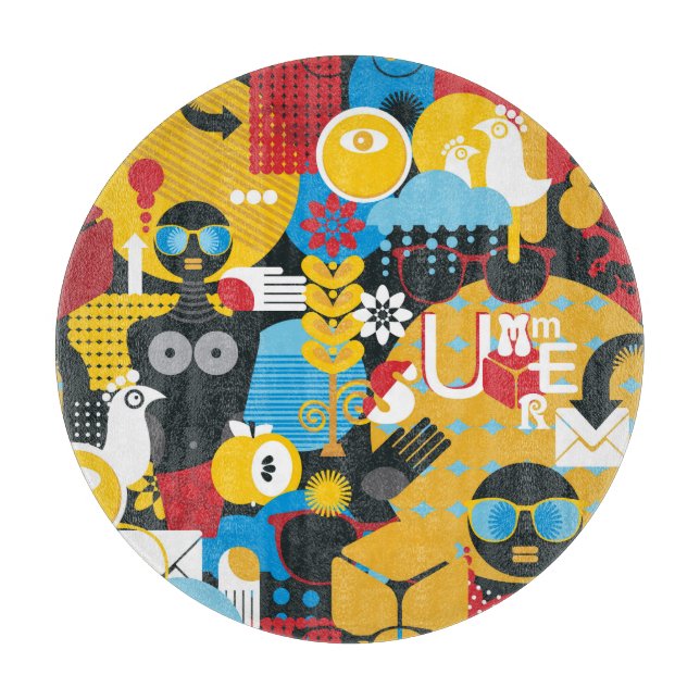 Sommerzeit Schneidebrett (Vorderseite)