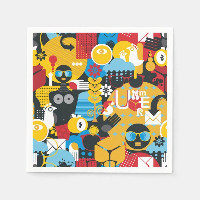 Sommerzeit Serviette (Vorderseite)