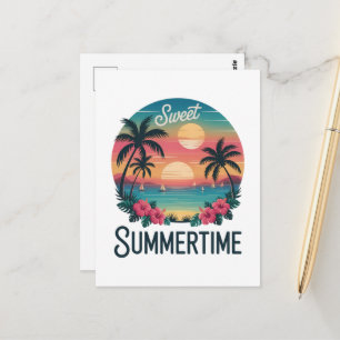 Sommerzeit Sommer Reise Strand Postkarte