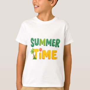 Sommerzeit - Sommerzeit mit Palmen und Sonne T-Shirt