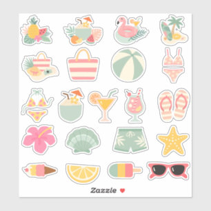 Sommerzeit Splendor- Strand und Sommer Inspiriert Aufkleber