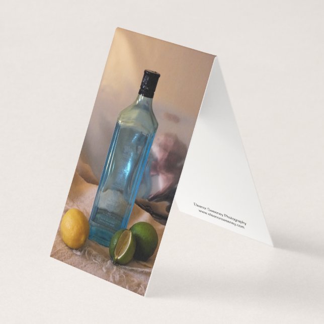 "Sommerzeit" Stillleben mit Flasche und Zitrus (Vorderseite)