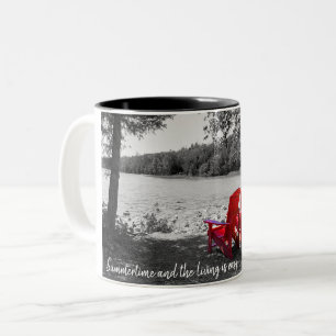 Sommerzeit und das Leben ist einfach Zweifarbige Tasse