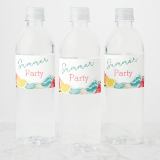 Sommmerparty-Wasserflaschenetikett