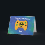 Son 16 Year Old Birthday Gamer Controller Karte<br><div class="desc">Wünschen Sie einen tollen Typ zum Geburtstag! Und wenn dieser großartige Typ zufällig Ihr gut aussehender Sohn ist,  dann wäre das eine großartige Karte,  die man geben sollte. Für einen Videospielhobbyisten wie ihn wäre diese Karte wie Schatz.</div>