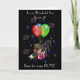 SON 21. BIRTHDAY CARD KARTE