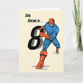 Son 8. Geburtstag Superhero Karte