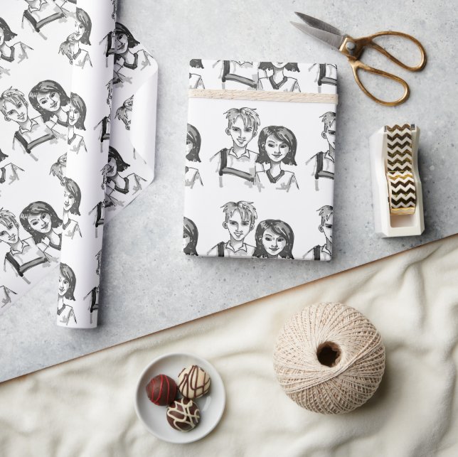 Son and Daughter Day Geschenkpapier (Kunsthandwerk)