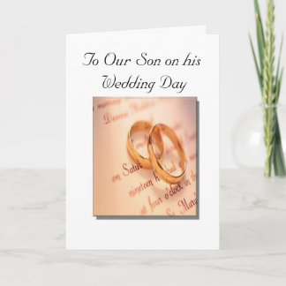 Son and Daughter's Wedding Day Card Karte