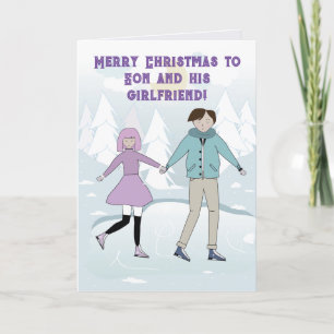SON AND GIRLFRIEND CHRISTMAS CARD DANKESKARTE