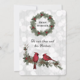 Son and Partner Red Kardinal Weihnachten