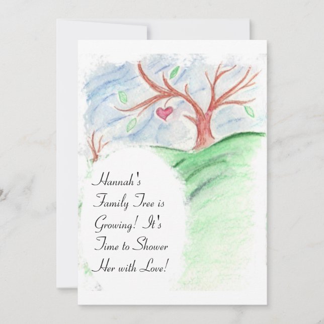 Son arbre généalogique se développe - invitation (Devant)