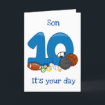 ***SON*** AUF SEINER "10." GEBURTSTAGSKARTE KARTE<br><div class="desc">GLÜCKLICH **10. GEBURTSTAG** FÜR SIE SEHR BESONDERE "SON"~ BITTE DANKEN SIE FÜR DAS STOPPEN EINES MEINER ACHT GESCHÄFTE.</div>