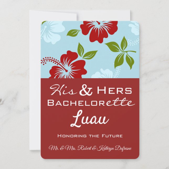 Son Bachelor/Bachelorette Luau Invitation (Devant)