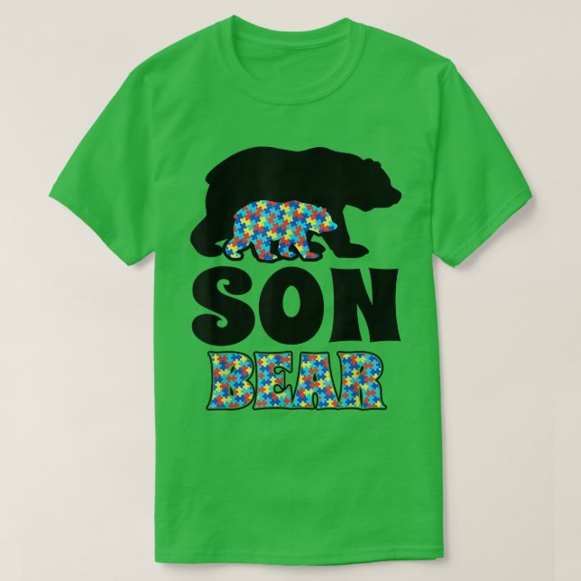 Son Bear Autismus Bewusstsein T-Shirt (Design vorne)