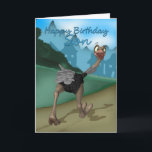 Son Birthday Card - Cartoon Ostrich - Digitales Sc Karte<br><div class="desc">Son Birthday Card - Cartoon Ostrich - Digitales Gemälde</div>