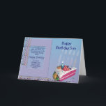 Son Birthday Greeting Karte<br><div class="desc">Grußkarte zum Geburtstag mit Bild von Kuchen und Text im Inneren, die auf Ihre eigenen Bedürfnisse angepasst werden können</div>