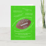Son birthday, really bad football jokes karte<br><div class="desc">Football jokes for son birthday card. A football field with a thrown football and lots of terrible football jokes.  A football player or a fan will get a huge kick out of this card! Copyright Norma Cornes.</div>