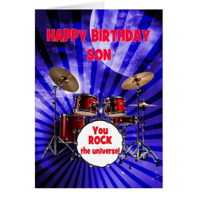 Son Birthday You Rock Drums (Vorne)