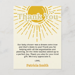 Son Boho Boy Baby Dusche Vielen Dank Postkarte