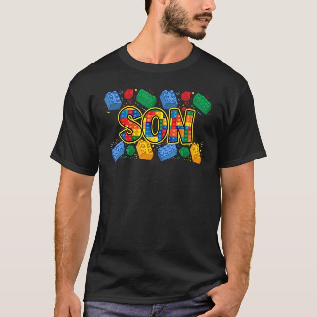 Son Brick Builder Boy Master Builcks Buildi T-Shirt (Vorderseite)