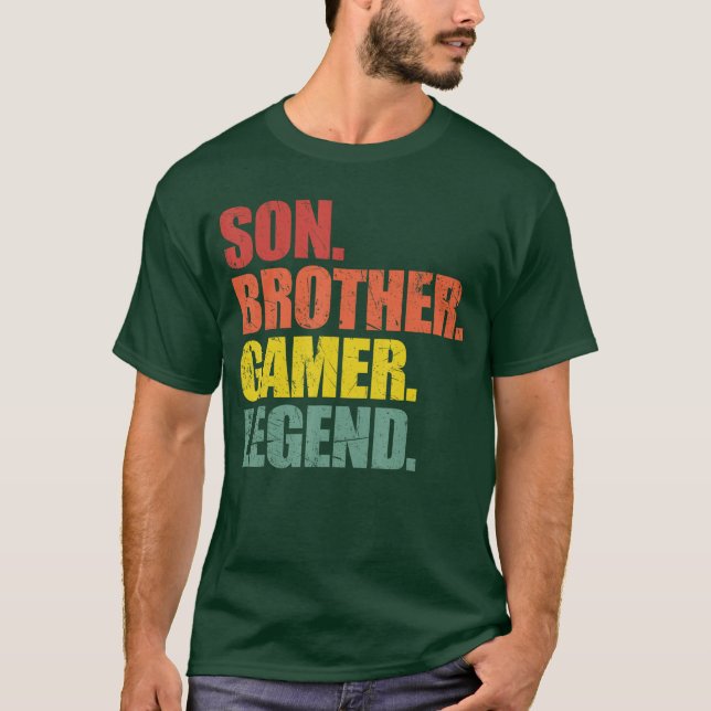 Son Brother Gamer Legend girl T-Shirt (Vorderseite)