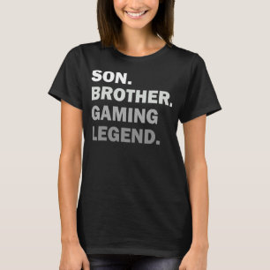 Son Brother Gaming Legend Funny Christmas Teen Boy T-Shirt