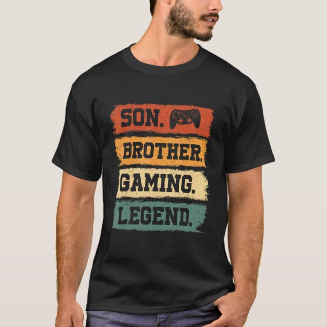 Son Brother Gaming Legend Video Gamer for Boys Ki T-Shirt (Vorderseite)