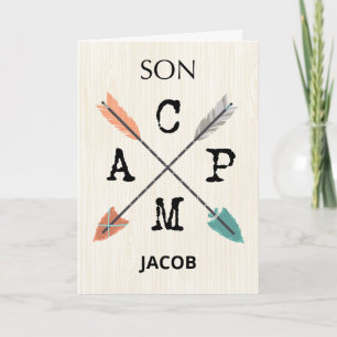 Son Camp personalisieren Sie die Namenspfeile Karte