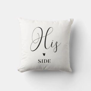 Son côté Coussin carré noir et blanc