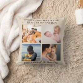 Son & Daughter Day – 4 Photo Family Love Pillow Kissen
