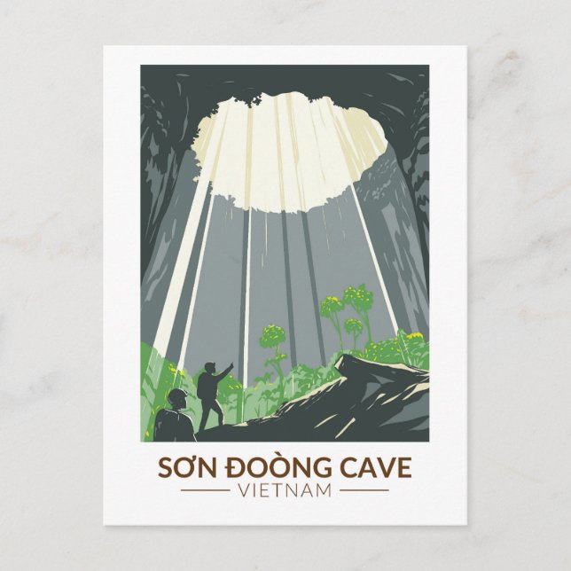 Son Doong Cave Vietnam Reisen Vintag Postkarte (Vorderseite)