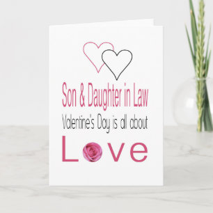 Son & Ehefrau Happy Valentine's Day Rose Feiertagskarte