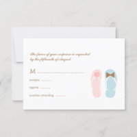 Son et ses Sandals Beach Wedding Réponse RSVP