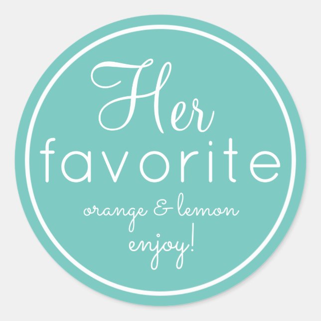 Son et Son aqua favori pour mariage stickers (Devant)