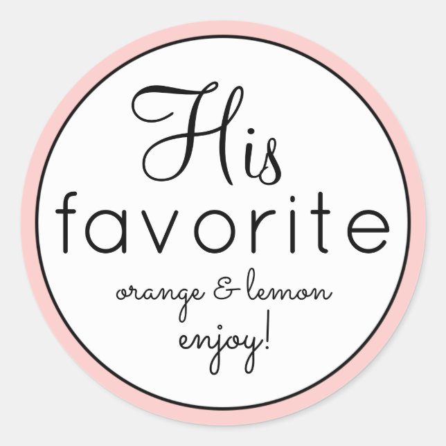 Son et son blanc favori mariage stickers de faveur (Devant)